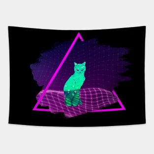 Vaporwave Cat Tapestry