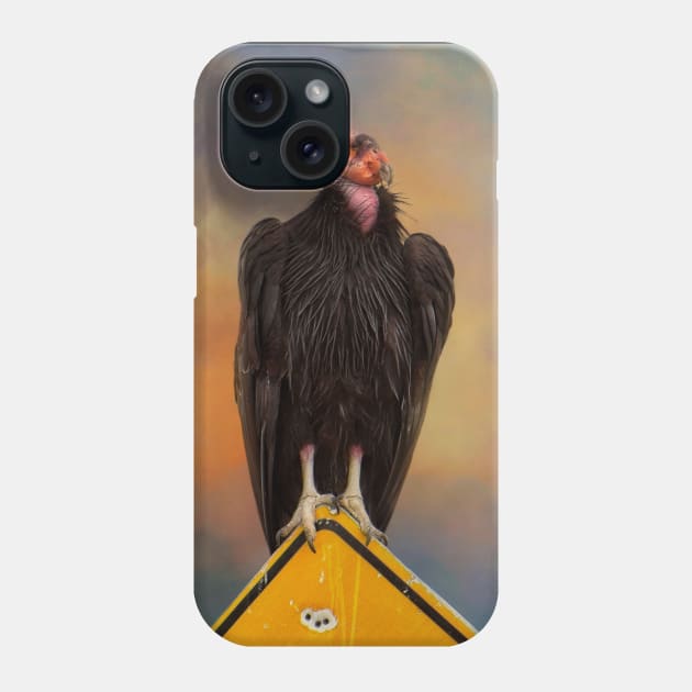 Portrait of a California Condor Phone Case by DonnaMillerArt