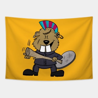 Cartoon Beaver Tapestry