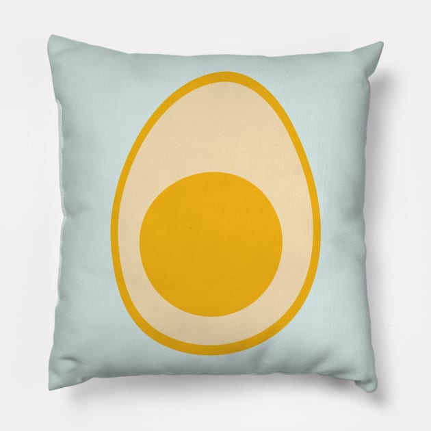 BIG EGG Fun Hard-Boiled Egg Breakfast Food Easter - UnBlink Studio by Jackie Tahara Pillow by UnBlink Studio by Jackie Tahara