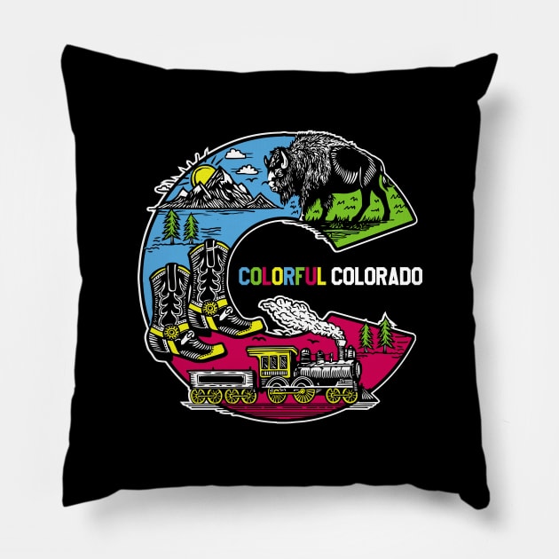 Colorado state Pillow by kani