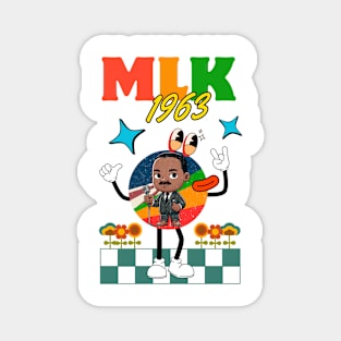 Martin Luther King, MLK 1963s, Retro MLK Dr. Martin Luther King Jr. Magnet