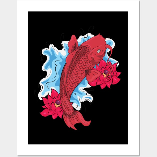 Koi Fish Tattoo Design - Koi Fish - Posters and Art Prints