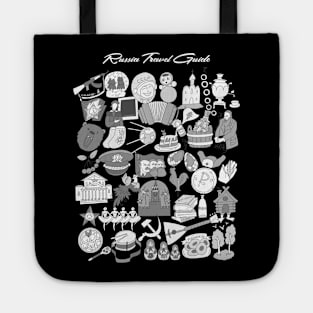 Russian Travel Icons Pattern Tote