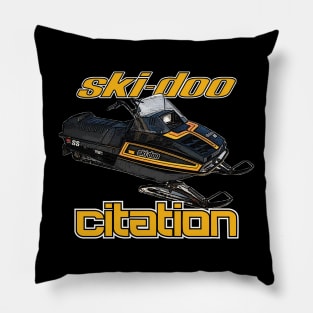 snowmobiling fun Pillow