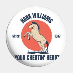 Hank Williams // Horse Art Pin