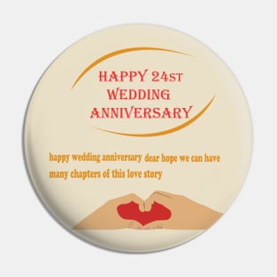 happy 24st wedding anniversary Pin