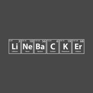 Linebacker (Li-Ne-Ba-C-K-Er) Periodic Elements Spelling T-Shirt