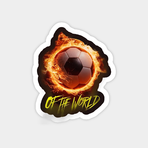 The fiery effect around the ball suggests intensity and energy fire Magnet by animegirlnft