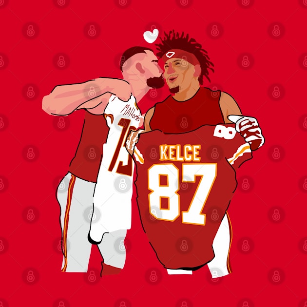 Patrick mahomes 15 x Travis KELCE 87 - Teammate by Mic jr