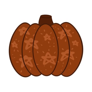 Dark Orange Pumpkin with Stars T-Shirt