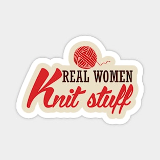 Real women knit stuff (brown) Magnet