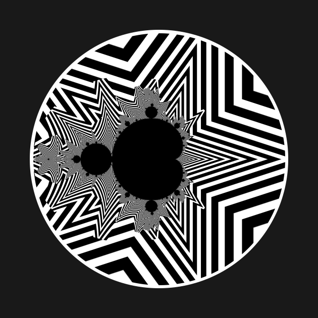 Monochrome Mandelbrot 004 by rupertrussell