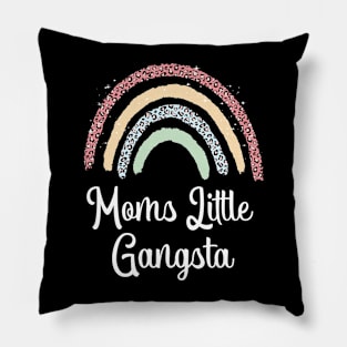 Leopard Print Rainbow Kids Girls Boys Moms Little Gangsta Pillow