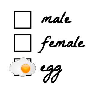 Male, female, egg! The egg became famous in 2019. Politically correct, gender-neutral design. Gift idea for nerds, geeks and reddit readers. T-Shirt