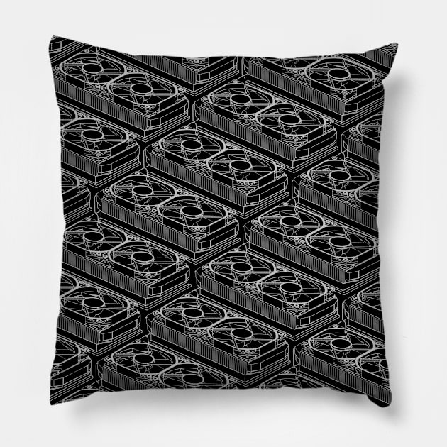 Graphics card for pc gamer and tech nerd Pillow by Mewzeek_T