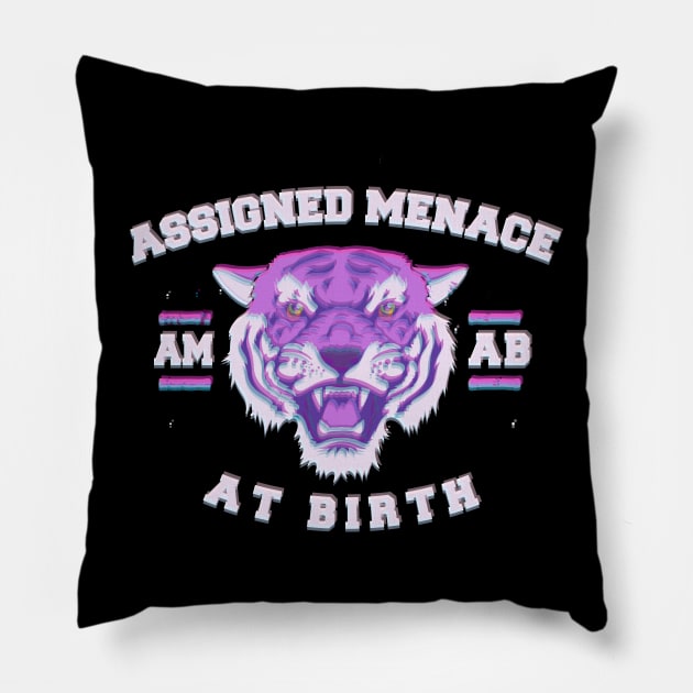 assigned menace at birth Pillow by remerasnerds