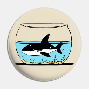 A shark in a fishbowl Pin