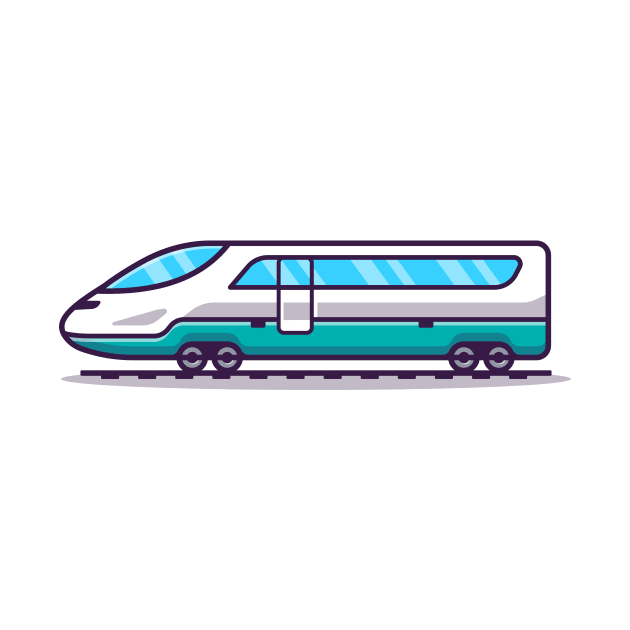 Fast Train Cartoon Illustration by Catalyst Labs