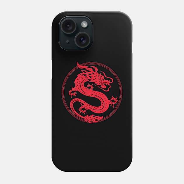 Red Chinese Dragon Phone Case by MaiKStore