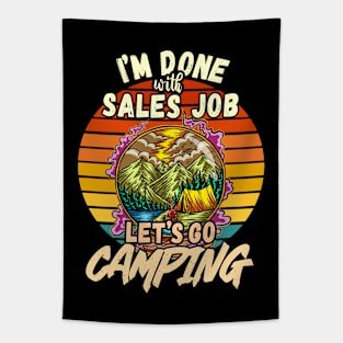 SALES JOB AND CAMPING DESIGN VINTAGE CLASSIC RETRO COLORFUL PERFECT FOR  SALESWOMEN AND CAMPERS Tapestry