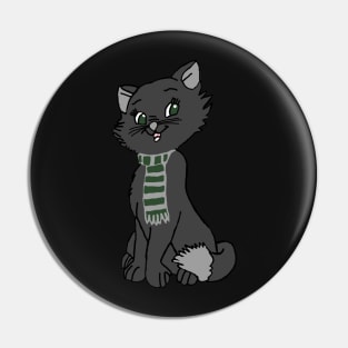 Cute grey cat Pin