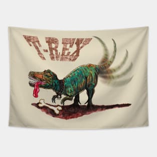 T-REX dog Tapestry