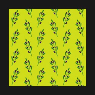 Lovely Olives - Olive branch repeat in green T-Shirt