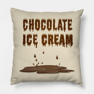 Melting Chocolate Ice Cream Pillow