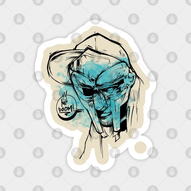 MF DOOM SKETCH Portrait Magnet by Basic Lee