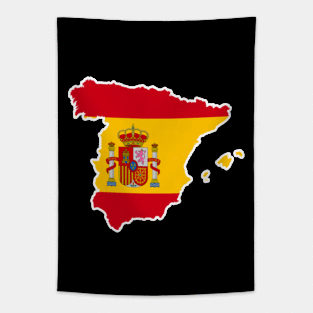 Spain map, flag Tapestry