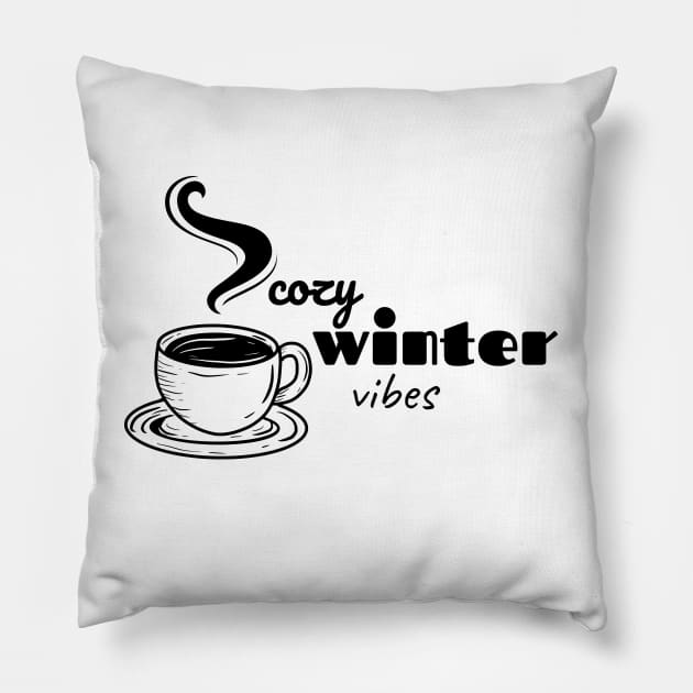 cozy winter vibes Pillow by duddleshop