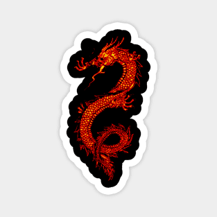 Red Dragon - Asian Dragon Magnet