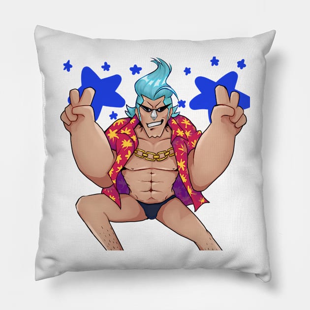 Cool Guy Frankie Pillow by Catbumsy