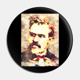 Friedrich Nietzsche Pop Art Pin