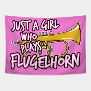 Just A Girl Who Plays Flugelhorn Female Hornist Tapestry