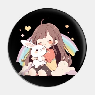 girl rabbit Pin