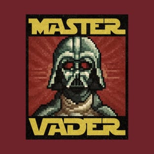 Master Vader Comic Book Vintage Pixelated Design T-Shirt