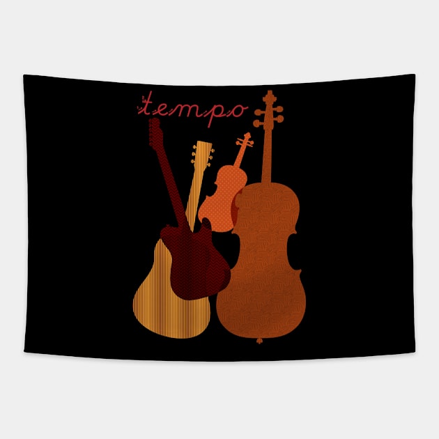 String Musical Instruments Tempo type Tapestry by Lisa