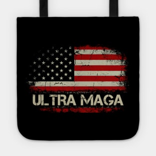 Ultra Maga Conservative Us Flag Anti liberal Tote