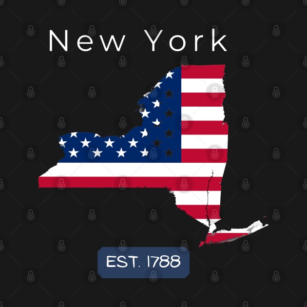 New York State (Dark Colors) by Proud Town Tees