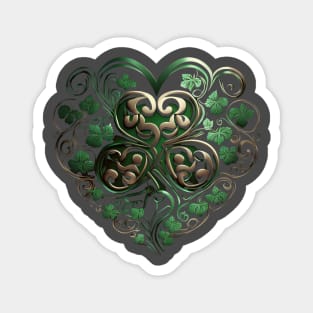 Shamrock into heart Magnet