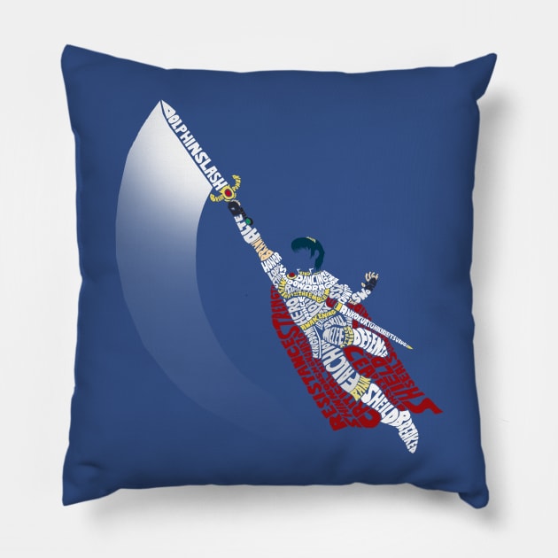 White Knight Marth Typography Pillow by kingsrock