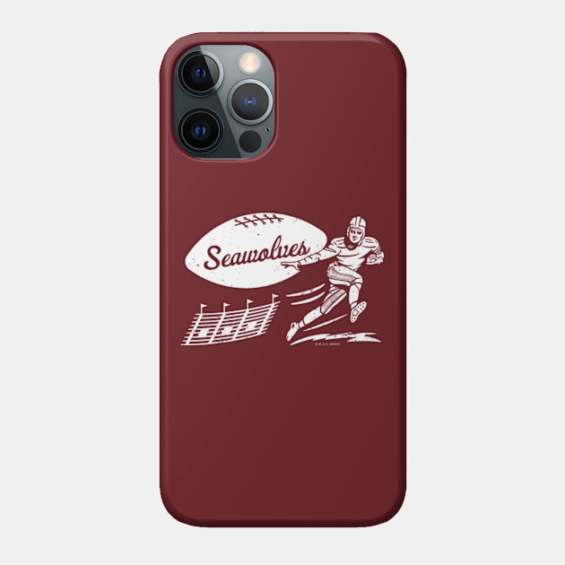 Vintage College Football - Stony Brook Seawolves (White Seawolves Wordmark) - Stony Brook Seawolves - Phone Case