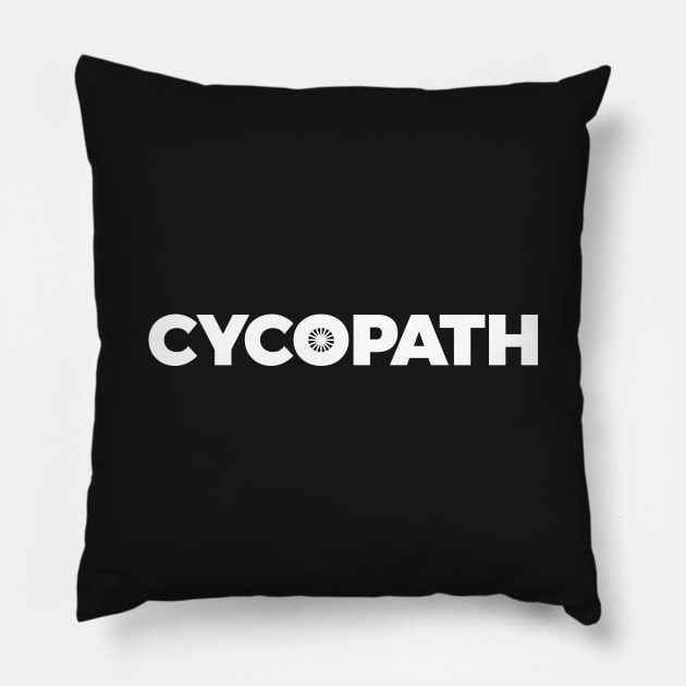 Cycopath Cyclist Humor Pillow by RedYolk