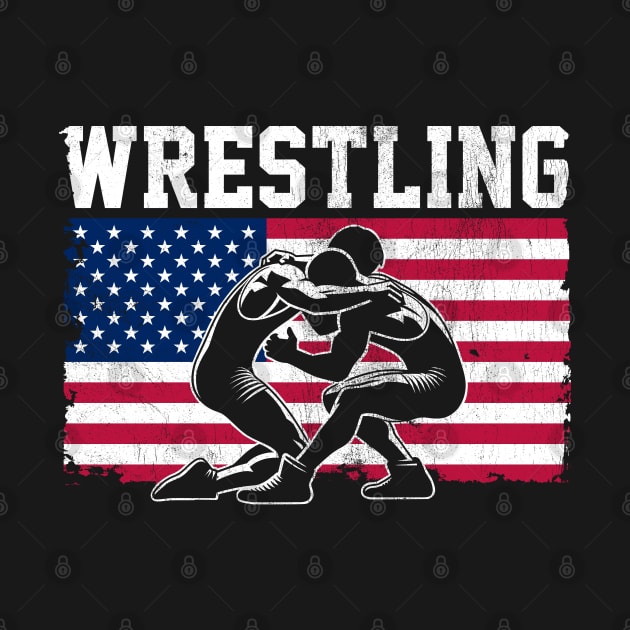 Wrestling USA Flag by DetourShirts