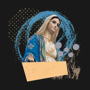 Religious Design Virgin Mary Pop Art T-Shirt