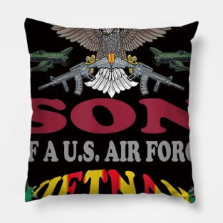 Vintage Super Proud Son of a U.S. Air Force Vietnam Veteran Pillow