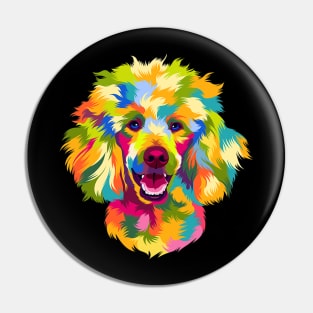 Poodle Dog Pop Art Pin