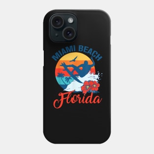 Miami Florida Beach Surf Summer Vacation Phone Case